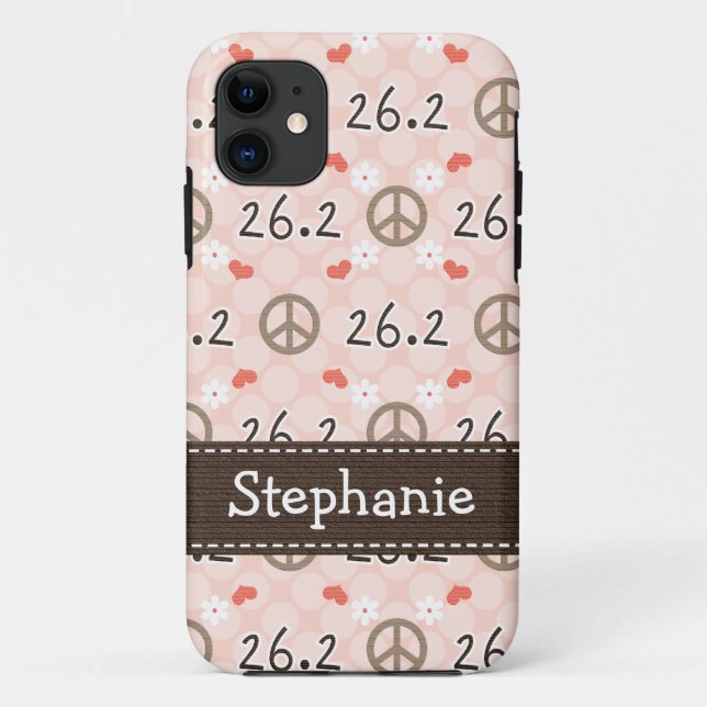 Capa Para iPhone 11 Amor 26,2 da paz (Verso)