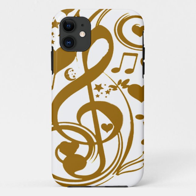Capa Para iPhone 11 Amor & Alegria-Ouro_ (Verso)