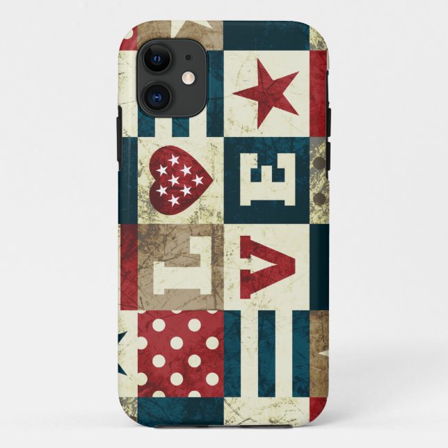 Capa Para iPhone 11 Amor América patriótica (Verso)