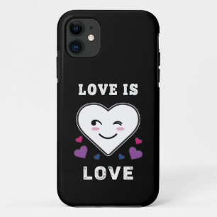 Capa Para iPhone 11 Amor Com Carinho É Orgulho Bissexual LGBTQ