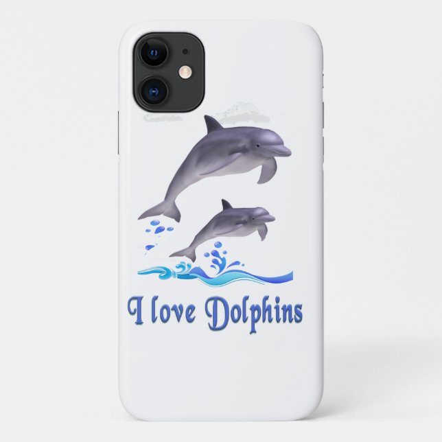 Capa Para iPhone 11 Amor de Golfinho (Verso)