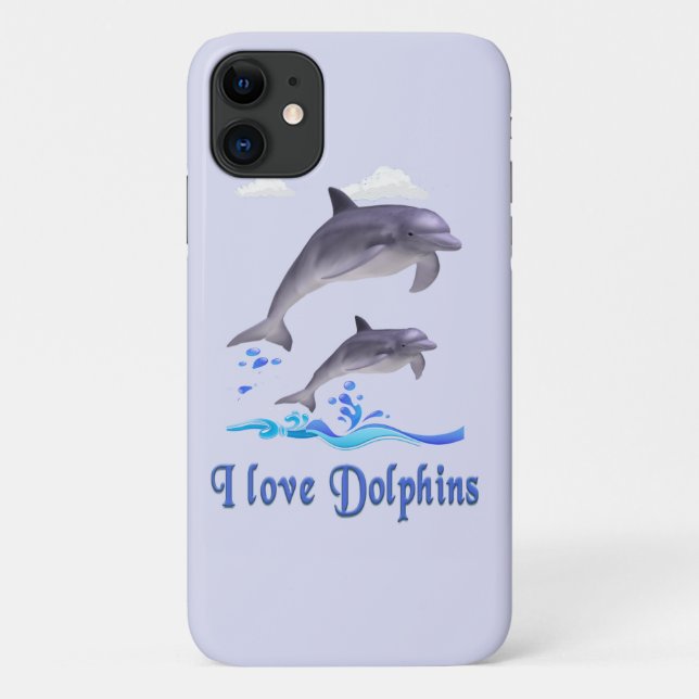 Capa Para iPhone 11 Amor de Golfinho (Verso)
