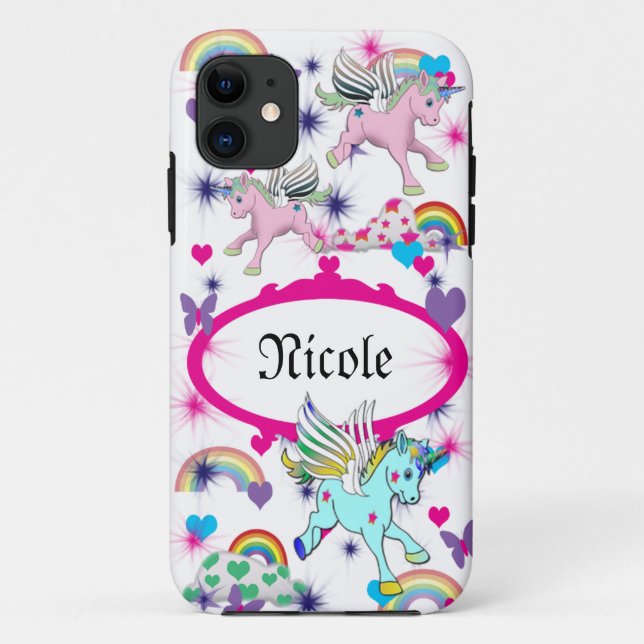 Capa Para iPhone 11 Amor de Pegacorn (Verso)