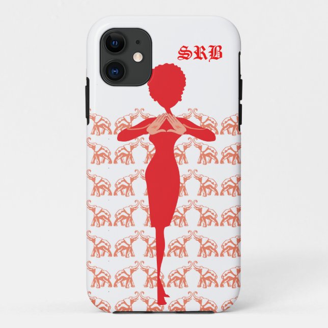 Capa Para iPhone 11 Amor do círculo estudantil feminino (Verso)