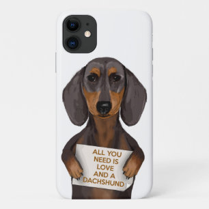 Capa Para iPhone 11 Amor e Dachshund