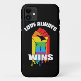 Capa Para iPhone 11 Amor sempre ganha Gay LGBT