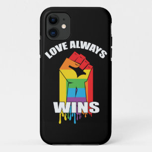 Capa Para iPhone 11 Amor sempre ganha Gay LGBT