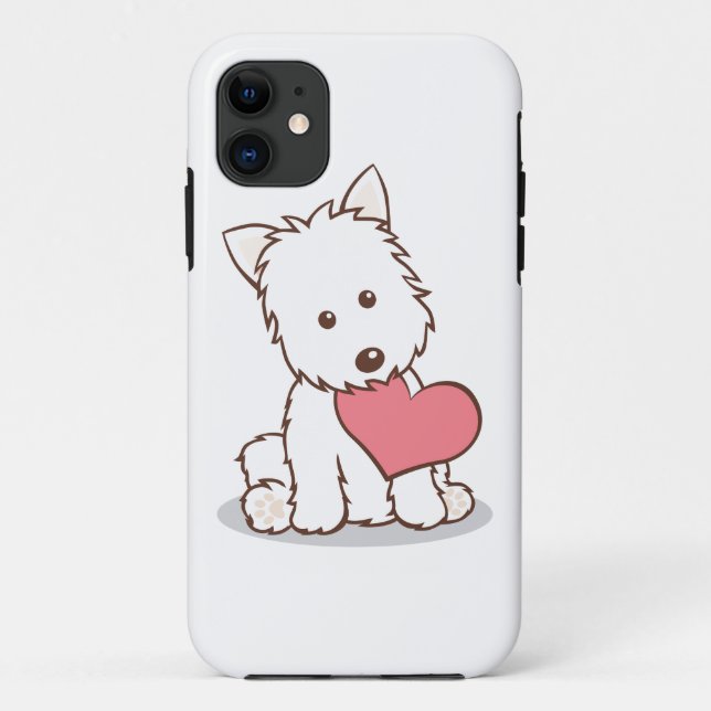Capa Para iPhone 11 Amor Westie (Verso)