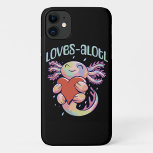 Capa Para iPhone 11 Amores Românticos - axolote feliz