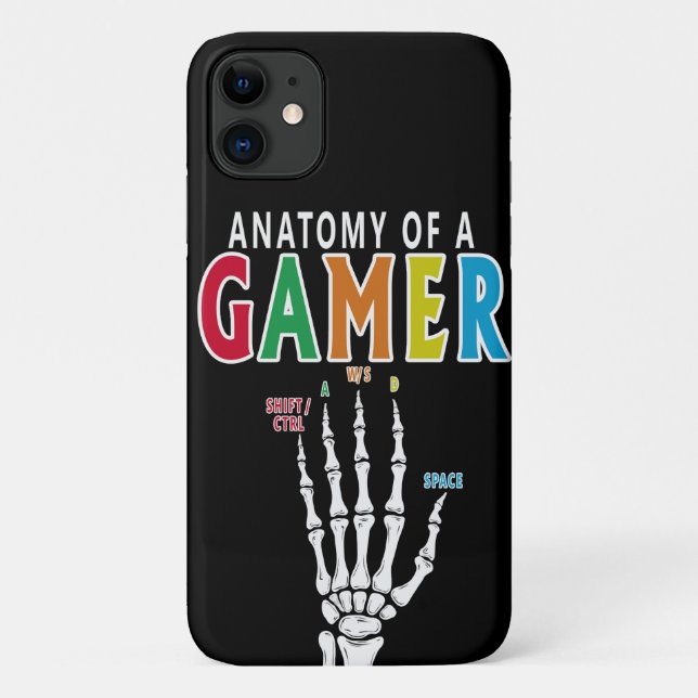 Capa Para iPhone 11 Anatomia De Um Esqueleto De Jogador Mão Engraçado (Verso)