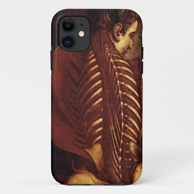Capa Para iPhone 11 Anatomia/Esqueleto de Casca-Mate do dorso feminino (Verso)