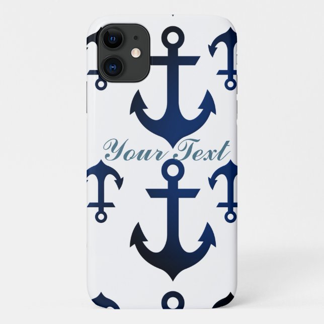 Capa Para iPhone 11 Anchors Ahoy Náutico (Verso)