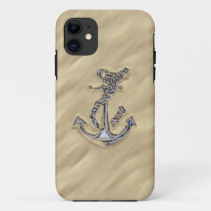 Capa Para iPhone 11 Âncora da corda do cromo na decoração da praia