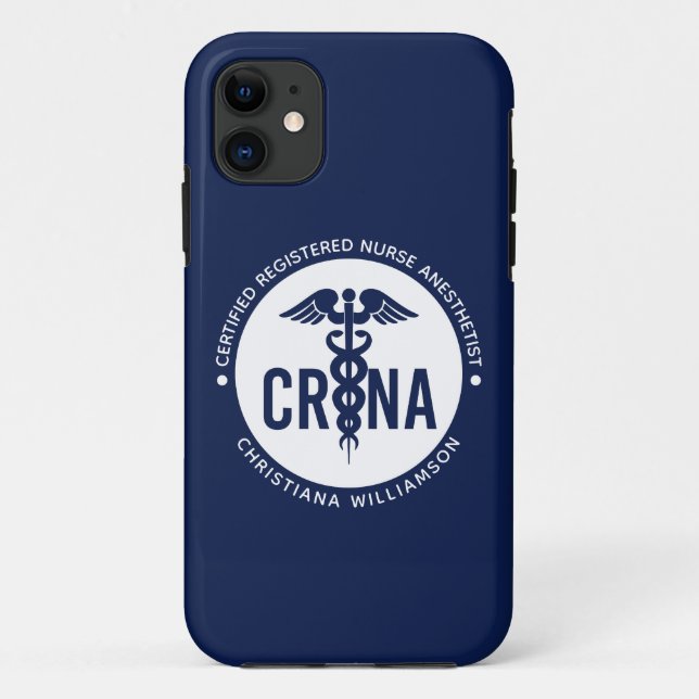 Capa Para iPhone 11 Anestesista de Enfermeira Registrada Certificada C (Verso)