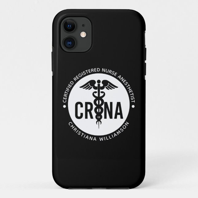 Capa Para iPhone 11 Anestesista de Enfermeira Registrada Certificada C (Verso)