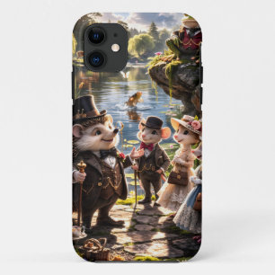 Capa Para iPhone 11 animais da floresta vitoriana, Secret Garden elega
