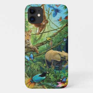 Capa Para iPhone 11 Animais que vivem juntos travesseiro decorativo