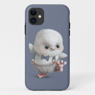 Capa Para iPhone 11 Animal Florestal Coruja Desenhada à Mão Fofa