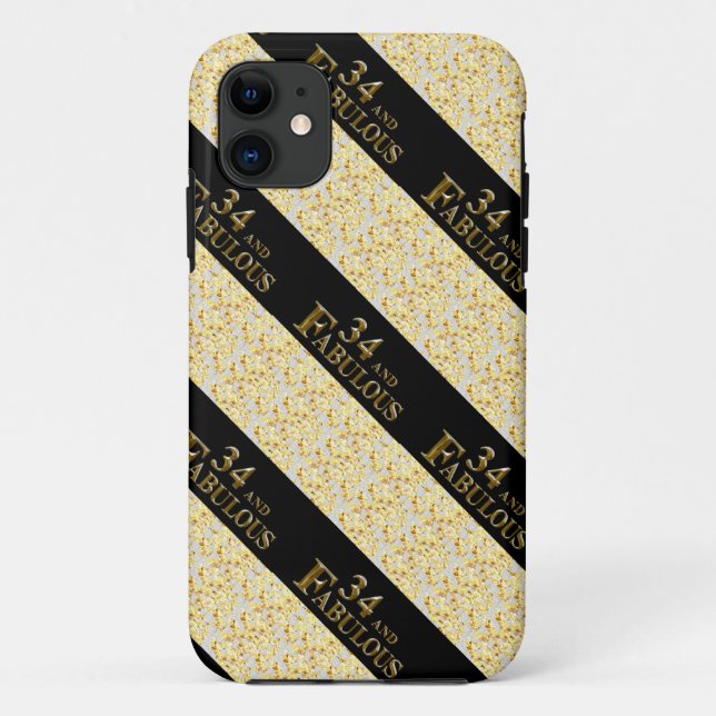 Capa Para iPhone 11 Aniversário de 34 anos (Verso)