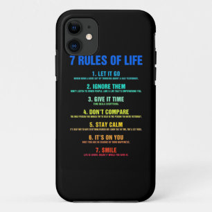 Capa Para iPhone 11 Aniversário Presente 7 Regras De Vida