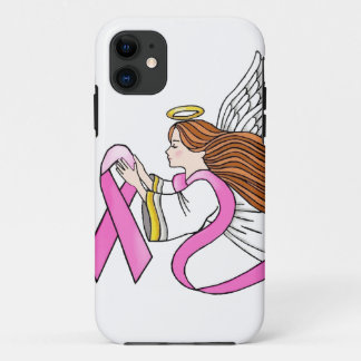 Capa Para iPhone 11 Anjo da Consciência "Fita Rosa"