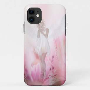 Capa Para iPhone 11 Anjo da Flor Rosa