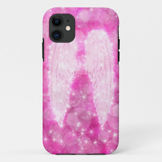 Capa Para iPhone 11 Anjos Rosa (Verso)