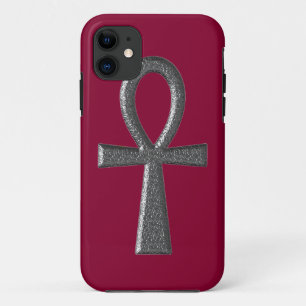 Capa Para iPhone 11 Ankh Prateado Chique