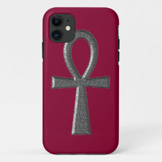 Capa Para iPhone 11 Ankh Prateado Chique