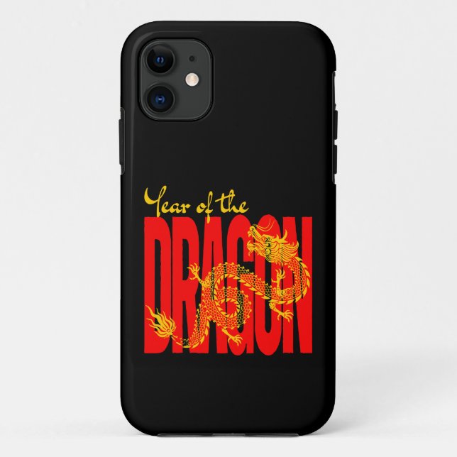 Capa Para iPhone 11 Ano do Ouro Vermelho do Dragão (Verso)