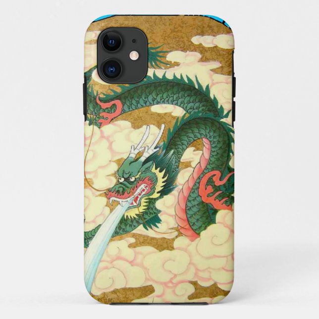 Capa Para iPhone 11 Ano novo chinês, dragão verde (Verso)