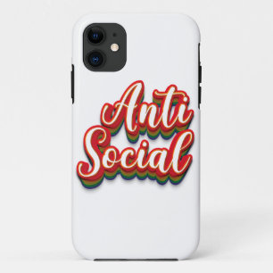 Capa Para iPhone 11 Anti-Social Anti-Social Colorido