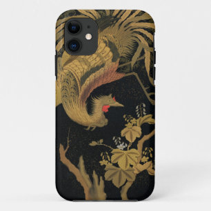 Capa Para iPhone 11 Anticorpo Clássico Japonês do Pássaro do ouro