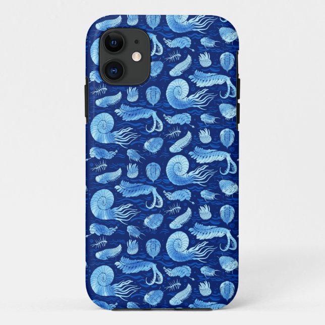 Capa Para iPhone 11 Antigos animais do mar: Trilobitas, Anomalocaris.. (Verso)