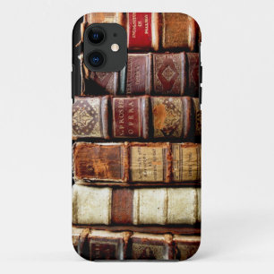 Capa Para iPhone 11 Antigos livros de Ligação de Couro do Design do 