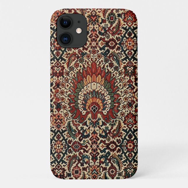 Capa Para iPhone 11 Antiguamente tapete persa oriental turco (Verso)