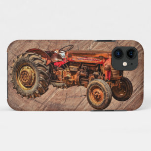 Capa Para iPhone 11 Antiguo Trator Vermelho