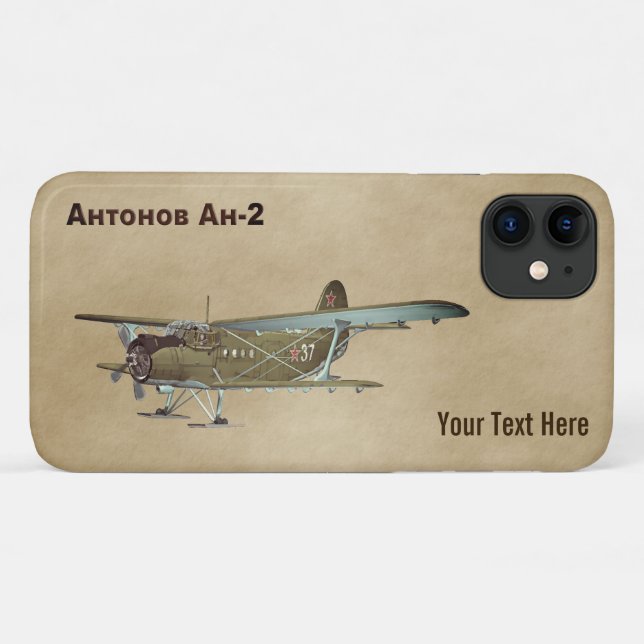 Capa Para iPhone 11 Antonov An-2 (Verso (horizontal))