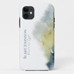 Capa Para iPhone 11 Anúncios comerciais com cor verde azul moderna