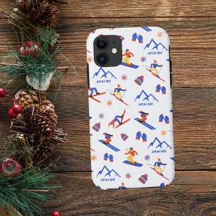 Capa Para iPhone 11 Apache Novo México Esquema de Esqui Montanha Padrã