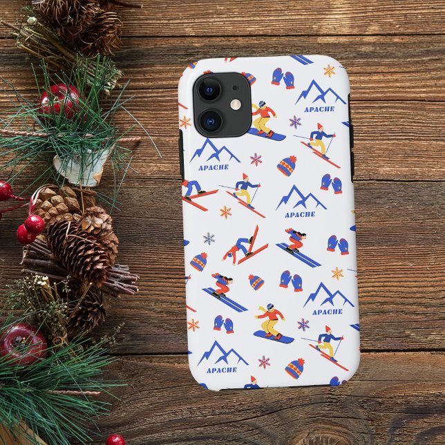 Capa Para iPhone 11 Apache Novo México Esquema de Esqui Montanha Padrã (Criador carregado)