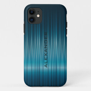 Capa Para iPhone 11 Aparência de fibras de carbono brilhante de turque
