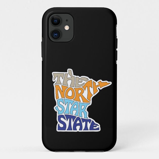 Capa Para iPhone 11 Apelido Word Art Minnesota (Verso)