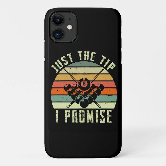 Capa Para iPhone 11 Apenas a Ponta Eu Prometo Bilhar (Verso)