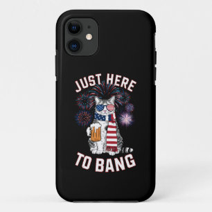 Capa Para iPhone 11 Apenas Aqui Para Beber Cerveja Com Bandeira Dos EU