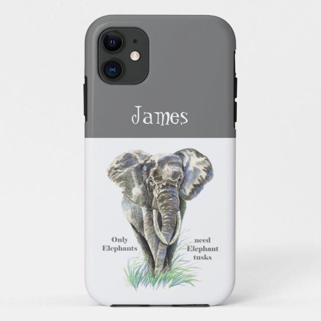 Capa Para iPhone 11 Apenas Elefantes Precisam De Pressas Elefantes (Verso)