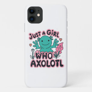 Capa Para iPhone 11 apenas uma garota que ama Axolotl