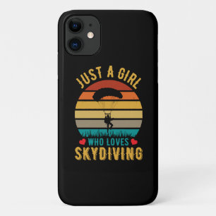 Capa Para iPhone 11 apenas uma garota que ama paraquedismo