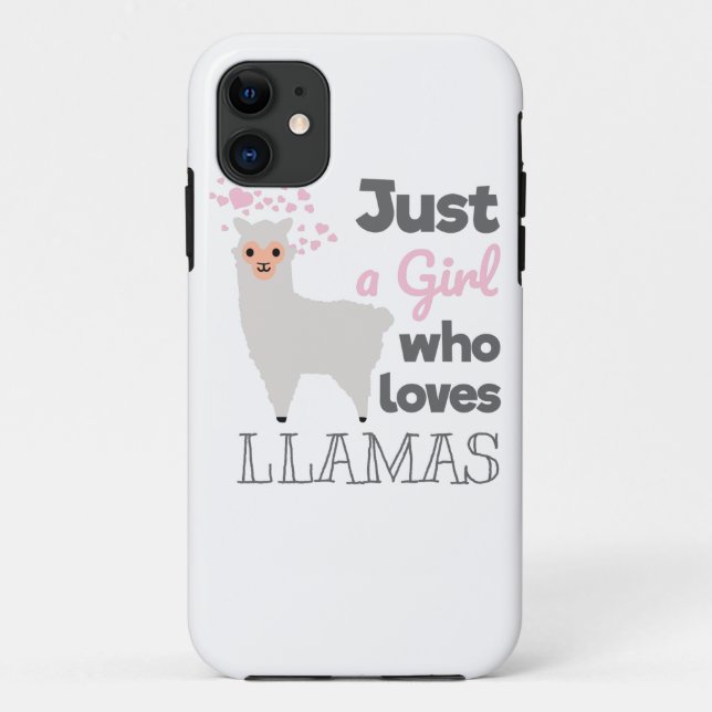Capa Para iPhone 11 Apenas Uma Menina Que Ama Lhamas (Verso)