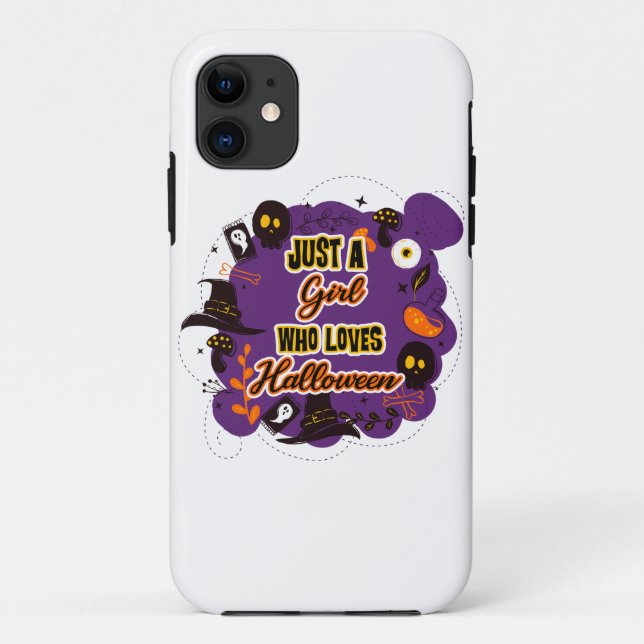 Capa Para iPhone 11 Apenas Uma Menina Que Ama O Halloween (Verso)